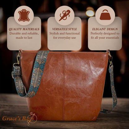 Elena's Vintage Charm | Elegantiška vintage odinė pečių rankinė